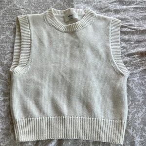 Cream knit vest